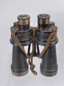 A Pair of German WW2 Military Binoculars, the binoculars 7 x 50 beh and nrd 454112, having