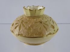 A Royal Worcester Fretwork Porcelain Vase, cream ware and gilded, signed Locke Worcester nr 82 to