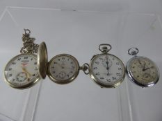 Miscellaneous Gentleman's Vintage Pocket and Stop Watches, including Serkisof Demiryolu Russian 18