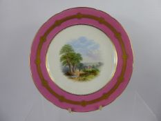 Two 19th Century Hand Painted Minton Cabinet Plates,