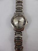 A Gentleman's Maurice Lacroise Stainless Steel Wrist Watch, with original bracelet, silvered face