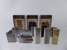 A Quantity of Miscellaneous Lighters, including three Ronson, Collibri, Penguin, Marlboro, Masda,