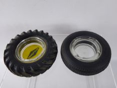 Miscellaneous Items, including a vintage Goodyear and Semperit tyre table ashtrays, together with