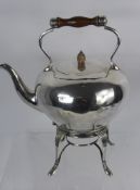 A Silver George V Spirit Kettle and Stand, Sheffield hallmark, dated 1910-1911, mm Thomas Bradbury &