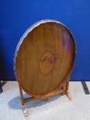 An Inlaid Mahogany Oval Butler's Tray/Table.