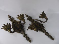 Four Early 20th Century Wall Sconces, of foliate decorative design.