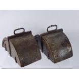 A Pair of 18th Century Cast Iron Boot Stirrups, together with cast iron horse bit, believed to be of