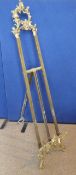 A Brass Picture Easel, in the Art Nouveau style, approx 160 cms