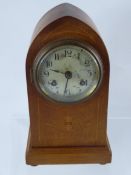 An Edwardian Inlaid Mantel Clock.