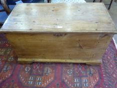 A Vintage Pine Blanket Box, with candle drawer, approx 95 x 48 x 55 cms