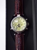A Gentleman's Stauer Graves Chronograph Wrist Watch, the watch having three subsidiary dials, one