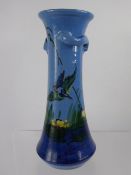 A Torquay Pottery King Fisher Vase, in the Art Nouveau style, approx 25 cms