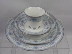 A Collection of Noritake "Blue Hill" Porcelain, comprising six tea cups, six saucers, six tea