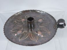 An Arts & Crafts Copper Candlestick Holder.