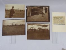Four Interesting Black and White Photographs, depicting the very first Air Show at Lanark 1910, each