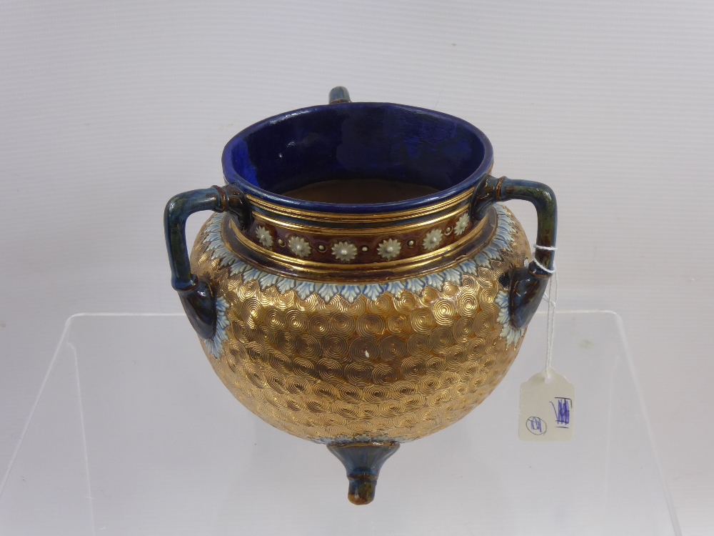 Royal Doulton Lambeth Ware Trig, the vessel of circular form and covered with layered circular