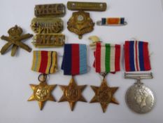 A Group of Three Medals 1588349 GNR A. Clarkson, including 1939 Star, 1945 Star, Italy Star,