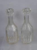 A Pair of Victorian Table Decanters, approx 27 cms