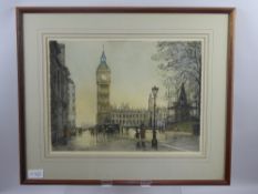 A Dry Point Etching Depicting Big Ben, published in 1927 by The Museum Gallery and signed in