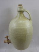 A Ray Finch Winchcombe Pottery Oatmeal Glazed Cider Flagon, with monogram, approx 40 cms