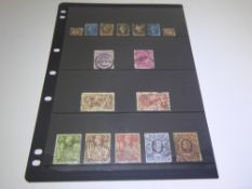 Small Selection of Low Value QV Stamps, including penny black, plus higher value Edward VII and