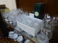 Miscellaneous Glass, including four brandy balloon glasses, Gengairn glasses, four Malt Whisky