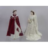 Royal Worcester Figurine of 'Her Majesty Queen Elizabeth II & H.R.H The Duke of Edinburgh Diamond