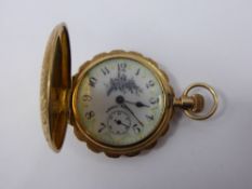 A Lady's A.W.W Waltham & Co 14 ct Self Winding Yellow Gold Full Hunter Pocket Watch, the watch