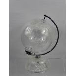 A Waterford Crystal Globe, on circular stand, approx 28 cms