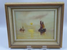 Jack R Mould, Oil on Board entitled 'Golden Morning' dated 1980, approx 24 x 19 cms