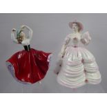 Quantity of Coalport Figurines, including 'Marlene', 'Southern Belle', 'Flora' and Royal Doulton'