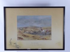 Captain J D Guille (20th Century), watercolour entitled 'The Dartmoor a hunt from Tuckett's