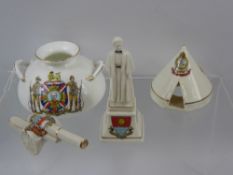 A Collection of Miscellaneous Military Commemorative Porcelain, including twin handled Foley china