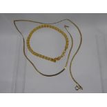 A 9 ct Gold Neck Chain and Bracelet, approx wt 3.8 gms.