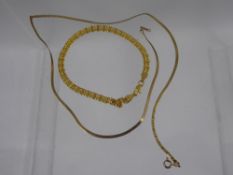 A 9 ct Gold Neck Chain and Bracelet, approx wt 3.8 gms.