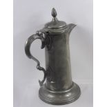 An English Pewter Spire Flagon, inscribed and dated 1863, TOWLAW, County Durham, approx 36 cms.