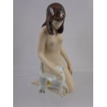 A Royal Dux Feminine Nude, designed by Le Ruoch nr 21038, approx 23 cms.