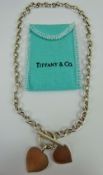 A Tiffany & Co Silver Heart Pendant Necklace, in the original box with certifcate, approx 31.5 gms