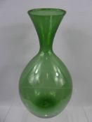 A Hand Blown Green Studio Glass Vase, approx 34 cms