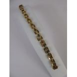 A Lady's 333 8ct Gold Link Bracelet, approx 15.9 gms.