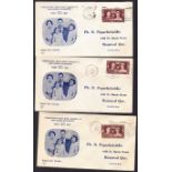 1937 Coronation illustrated FDCs with Manchester wavy line cancels x 14 covers.