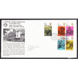 1970 Charles Dickens Chigwell E78 (Rotary Club) Official FDC x 4. Typed addresses, fine.
