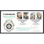 1987 St John Ambulance St Margaret's Hospital Epping (Arlington) Official FDC signed by Captain &