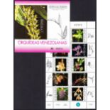 Orchids: Venezuela 1993, 1995, 1996, 1998 + M/S 1991, 1995, 1996, 1997, 1998.