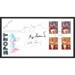 1980 Sport Post Office FDC signed by Ginger McCain (Trainer of "Red Rum"), Geoff Boycott,