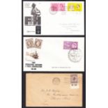 1963 FFH (Ord) with FFH slogan, 1963 Paris Dover Packet Service H/S, 1929 PUC 1½d Control plain FDC,