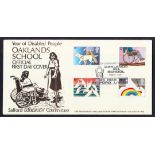 1981 Disabled Oaklands P.H.School Salford Official FDC. Printed address, fine.