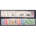 Bermuda 1953 values to 1/3d U/M (13) & Falklands 1960 Birds set to 1/- M (10).