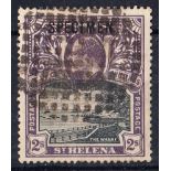 1903 2/- black & violet overprinted "SPECIMEN" used, fine.