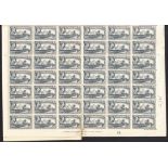 GVI heavily duplicated U/M values in part sheets & blocks, mainly 1938-51 1d, 1½d,